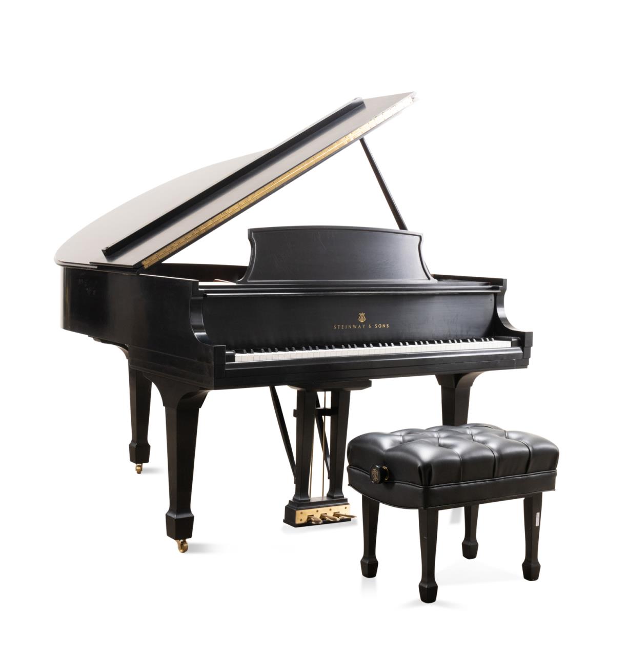 STEINWAY EBONY MODEL M BABY GRAND