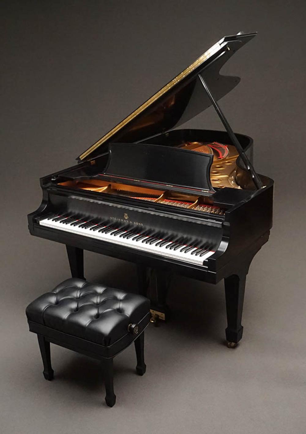STEINWAY & SONS EBONIZED GRAND