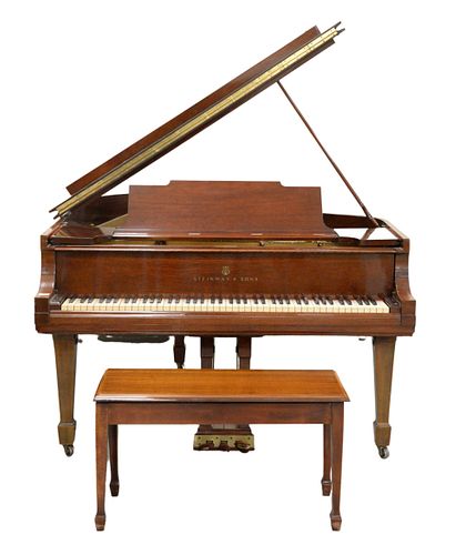 STEINWAY & SONS MAHOGANY BABY GRAND