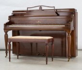 STEINWAY UPRIGHT PIANO & BENCH