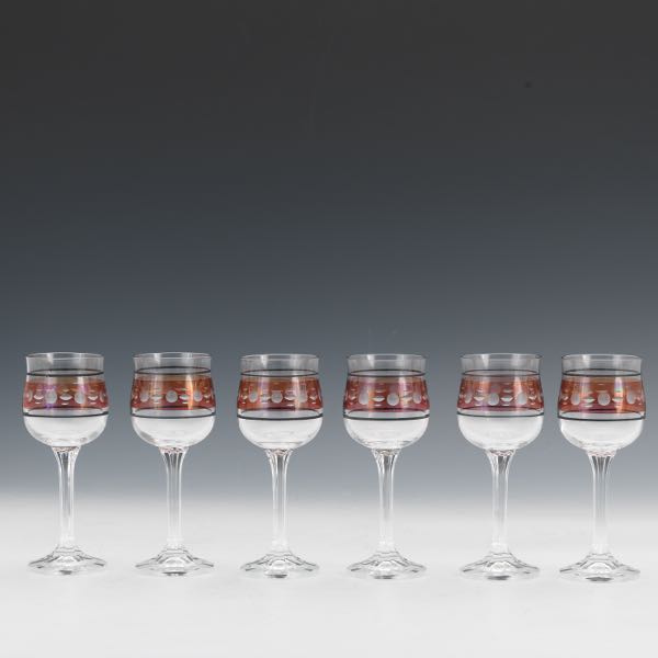 STEMMED CORDIALS, SET OF SIX  5
