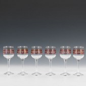 STEMMED CORDIALS, SET OF SIX