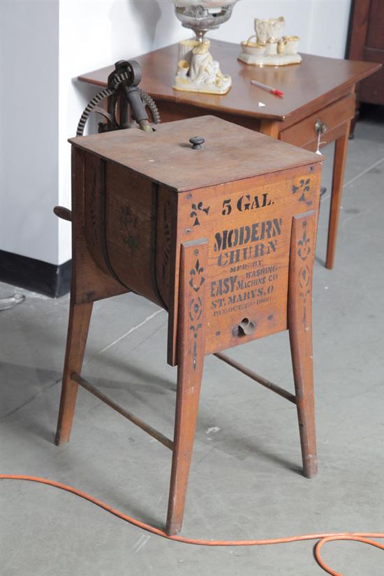STENCIL DECORATED CHURN. Five