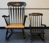 STENCIL DECORATED EBONIZED WOO