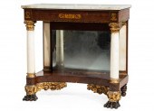 STENCILED MAHOGANY PIER TABLE,