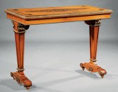 STENCILED SATINWOOD SOFA TABLE