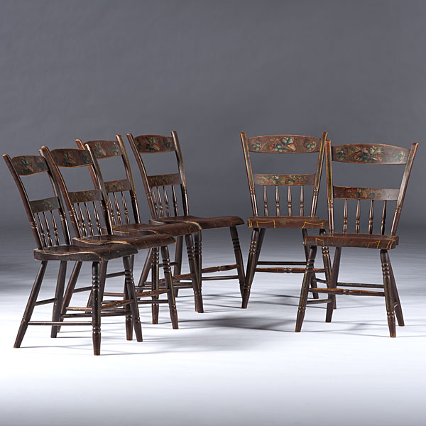 Stenciled Windsor Chairs American