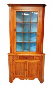 STEP-BACK CORNER CABINET, 19TH