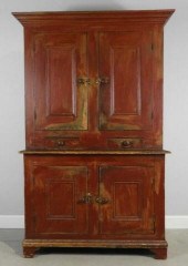STEP-BACK PINE CUPBOARD, ONTAR