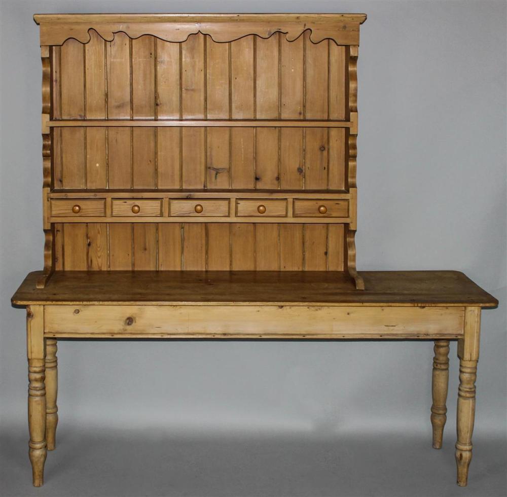 STEP-BACK PINE HUTCH WITH