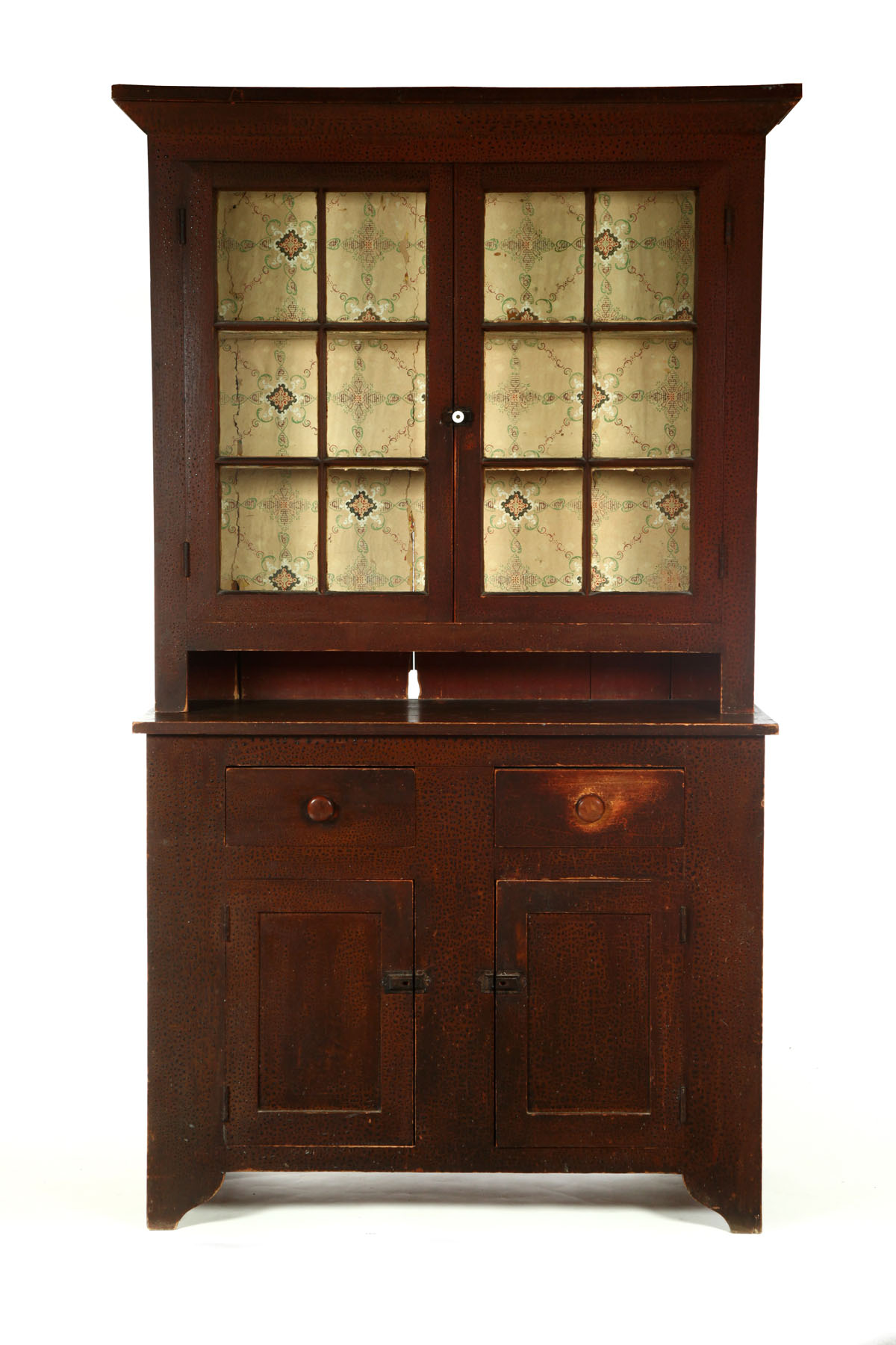 STEPBACK CUPBOARD.    Attributed to