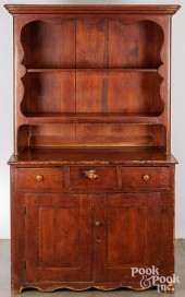 STEPBACK CUPBOARD<br>Pine two-