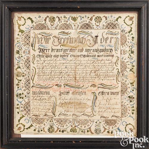 STEPHAN MEYER, FRAKTUR BIRTH