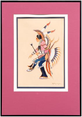 Stephan Mopope gouache (Native