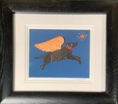 Stephen Huneck framed lithogra