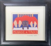 Stephen Huneck lithograph, Men
