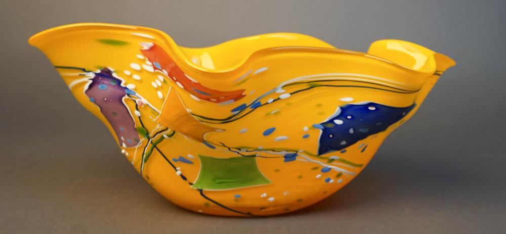 STEPHEN RICH NELSON GLASS BOWL,