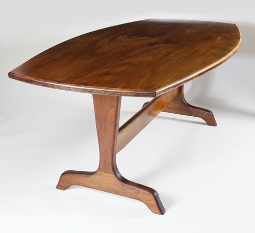 STEPHEN SWIFT MAHOGANY OVAL TRESTLE