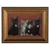 STERE GRANT. FOUR KITTENS, OIL