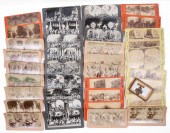 Stereo cards and WWI medal  to