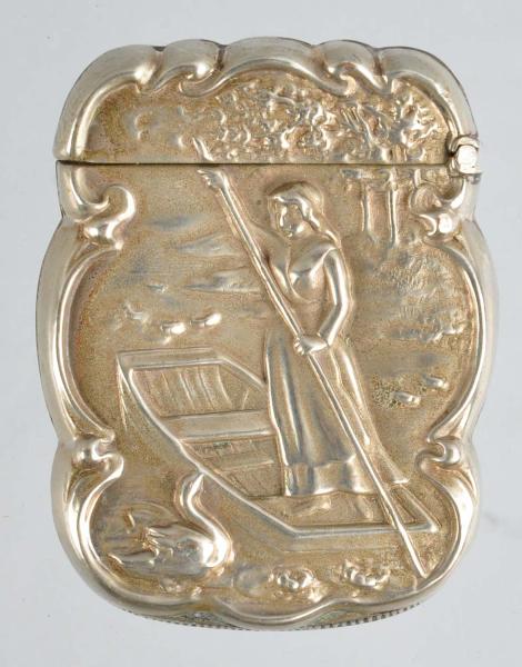 Sterline Woman in Boat with Swan