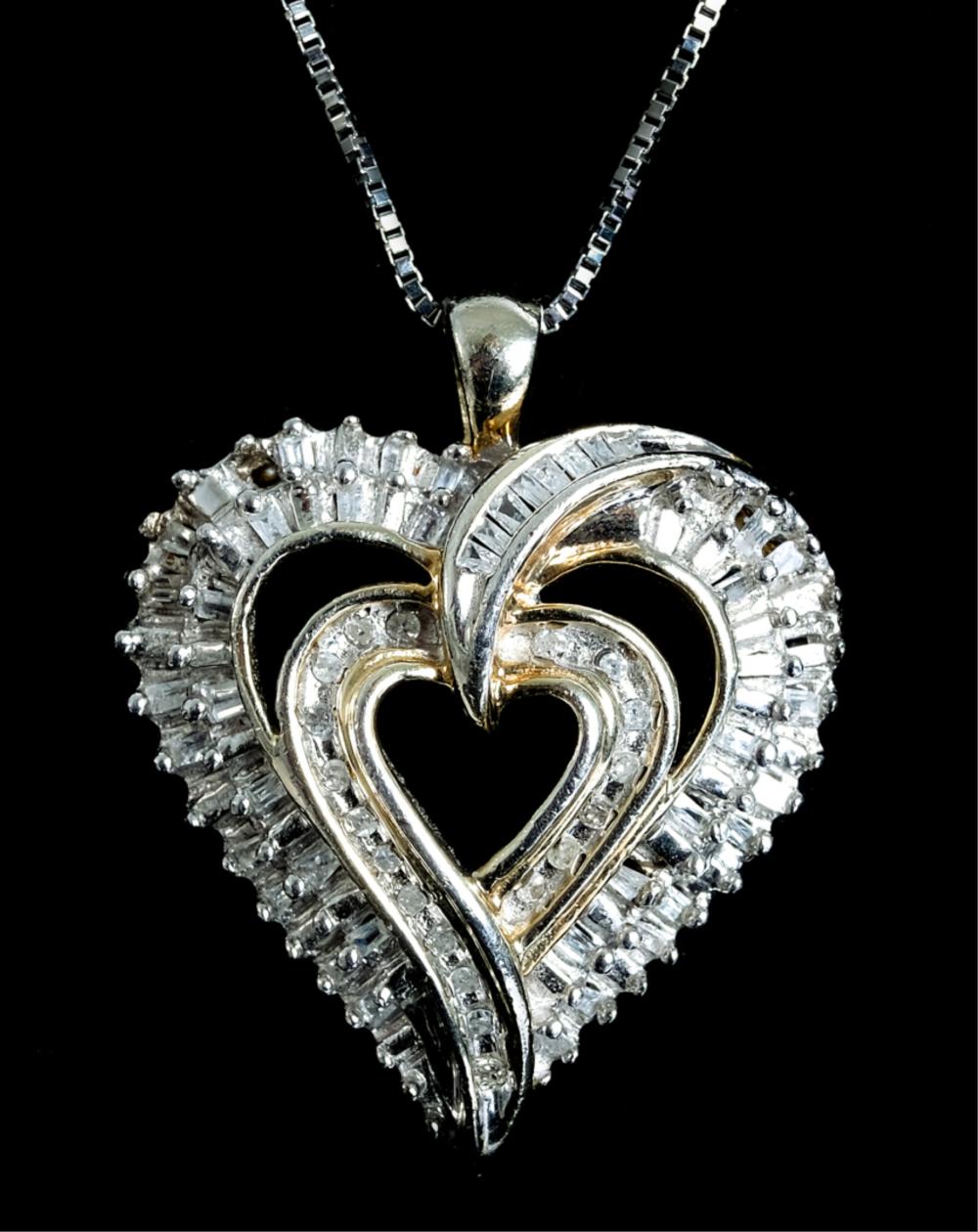 STERLING 0.30CTW DIAMOND HEART