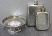 STERLING. 2 Flasks and a Bowl.