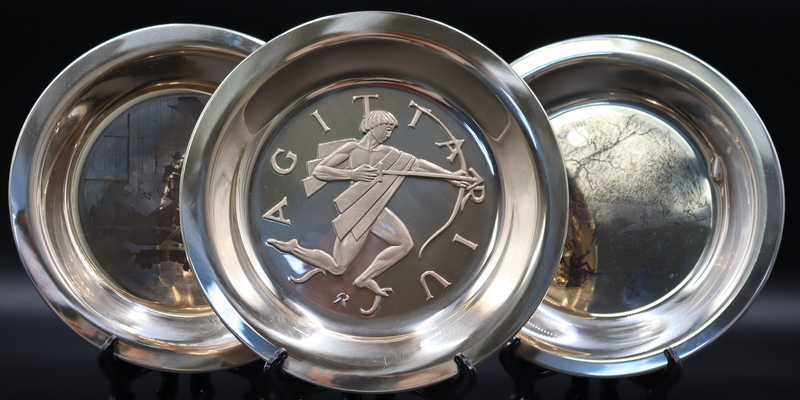 STERLING. (3) FRANKLIN MINT