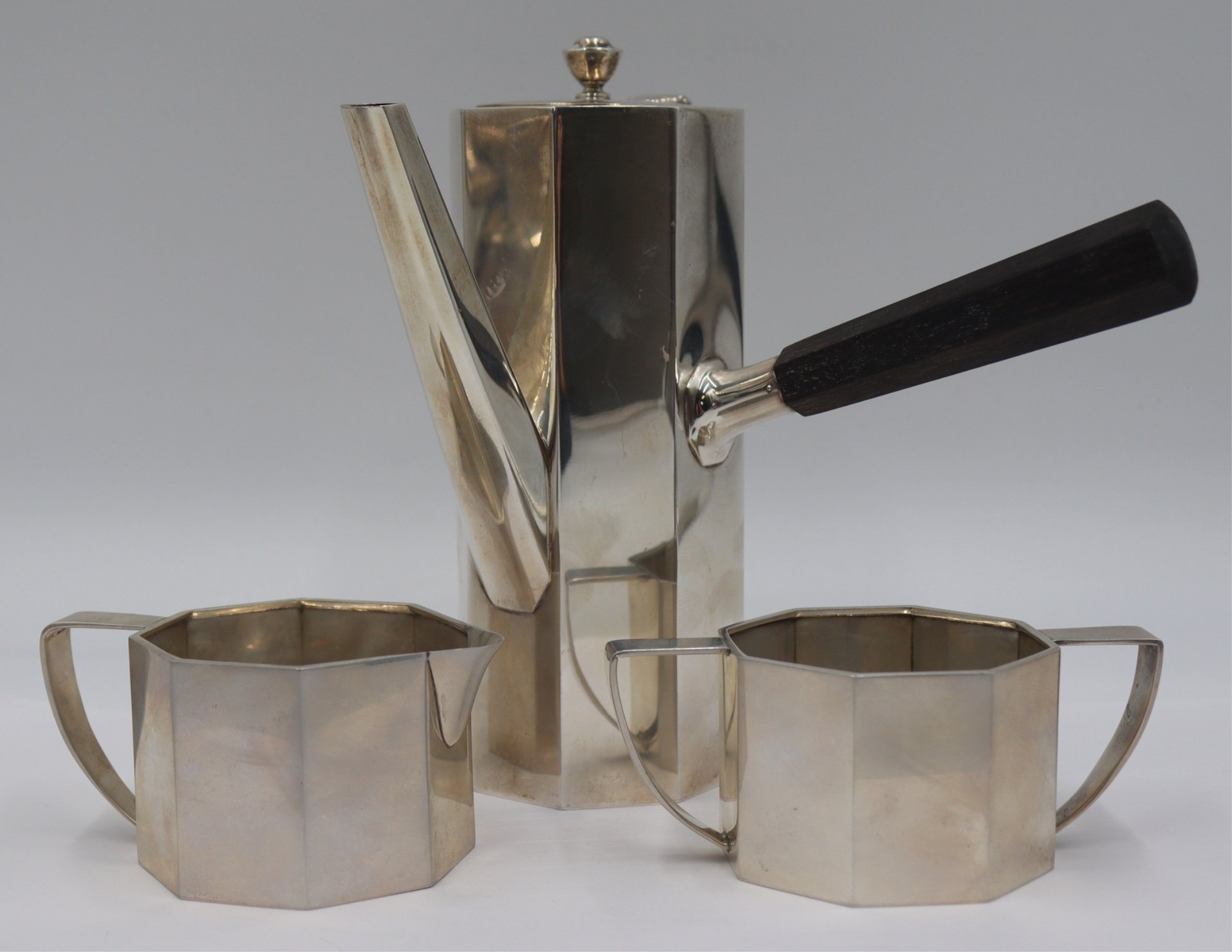 STERLING. 3 PC. ART DECO GORHAM TEA