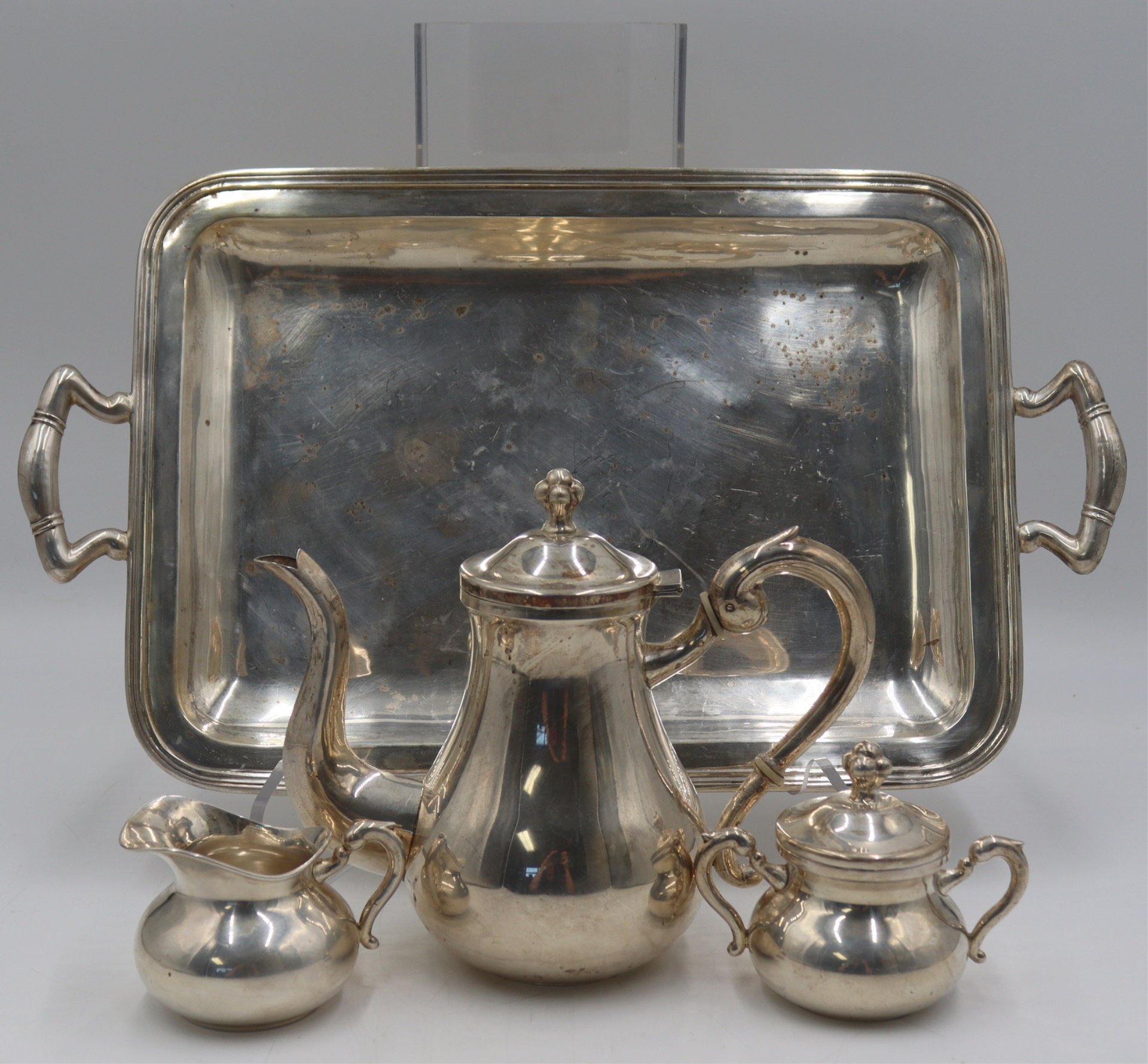 STERLING. 3 PC. PERUVIAN SILVER TEA
