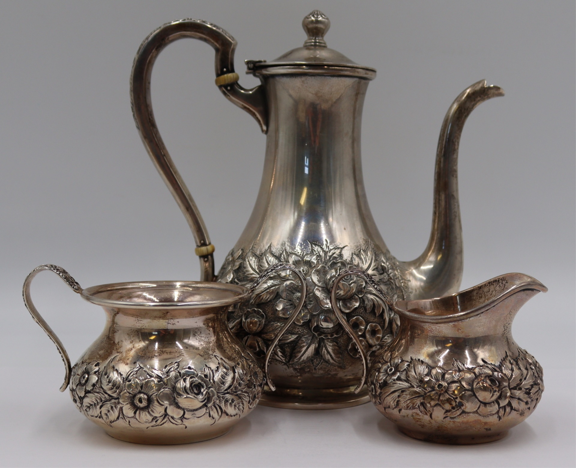 STERLING. 3 PC. S. KIRK & SON