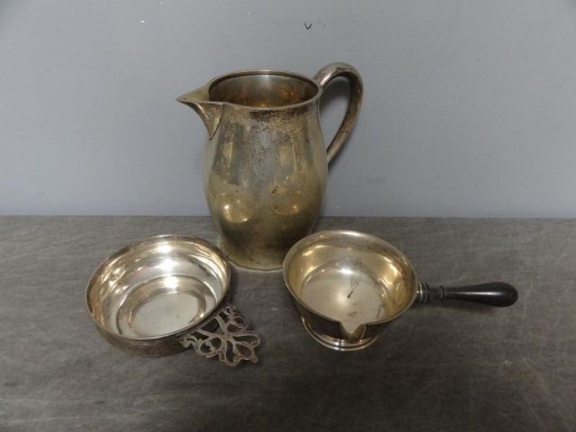 STERLING. 3 Pieces: Pitcher