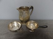 STERLING. 3 Pieces: Pitcher Po