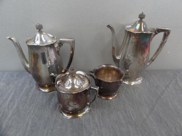 STERLING. 4 Piece ''Antique'' Tea
