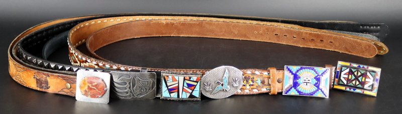 STERLING. 6 SOUTHWEST STYLE BELTS &