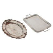 STERLING & 900 SILVER PLATTER