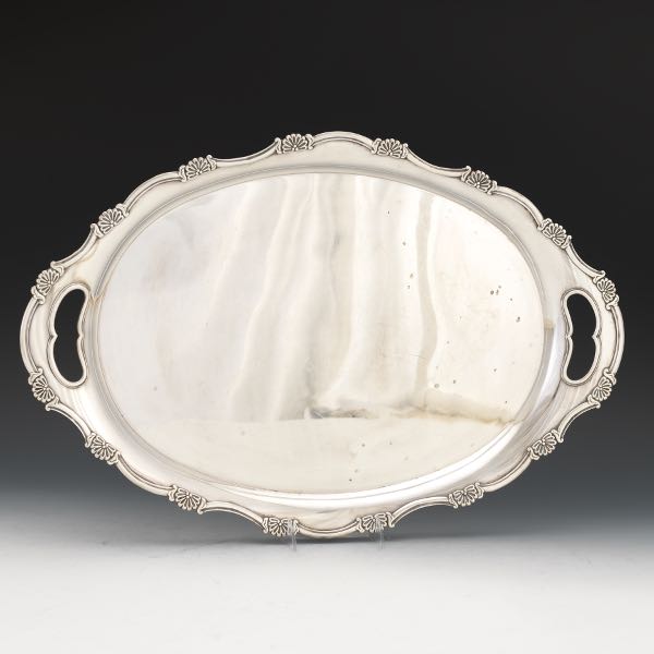 STERLING 950 SILVER OVAL TWO HANDLE