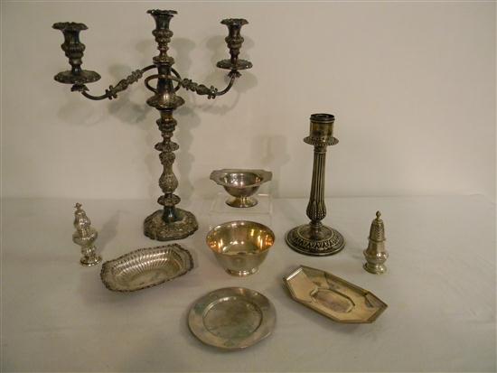 STERLING: A pair of shakers;