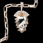 STERLING AND 14K PENDANT NECKL
