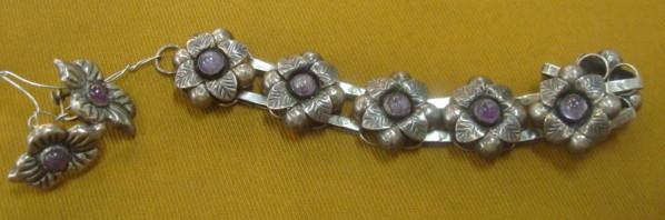 Sterling and Amethyst Bracelet