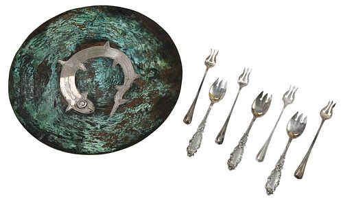 STERLING AND COPPER PLATE AND SEVEN
