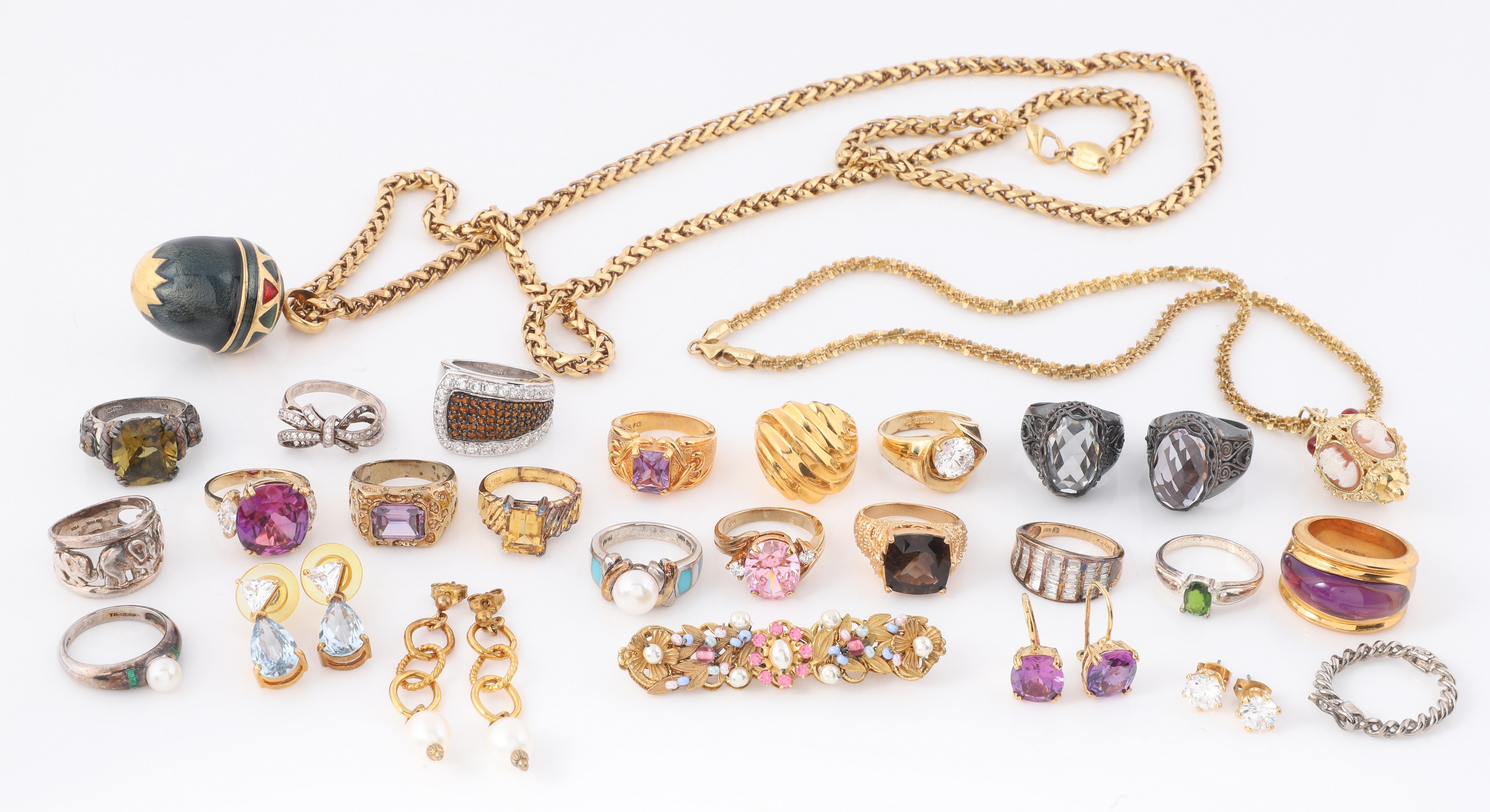 Sterling and costume jewelry
