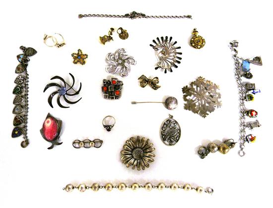 Sterling and costume jewelry of