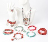 Sterling and multi-stone jewel