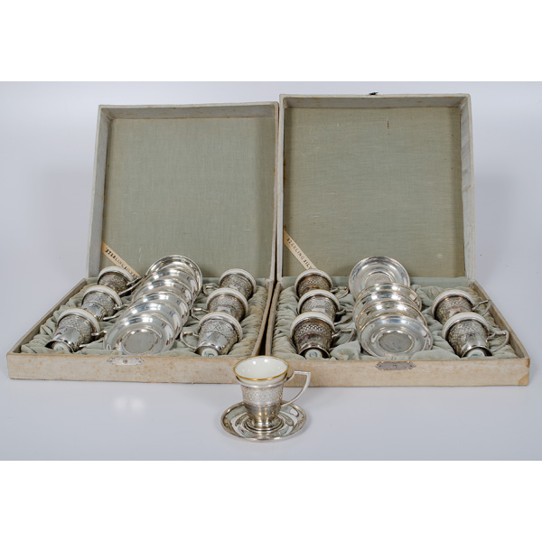 Sterling and Porcelain Demitasse