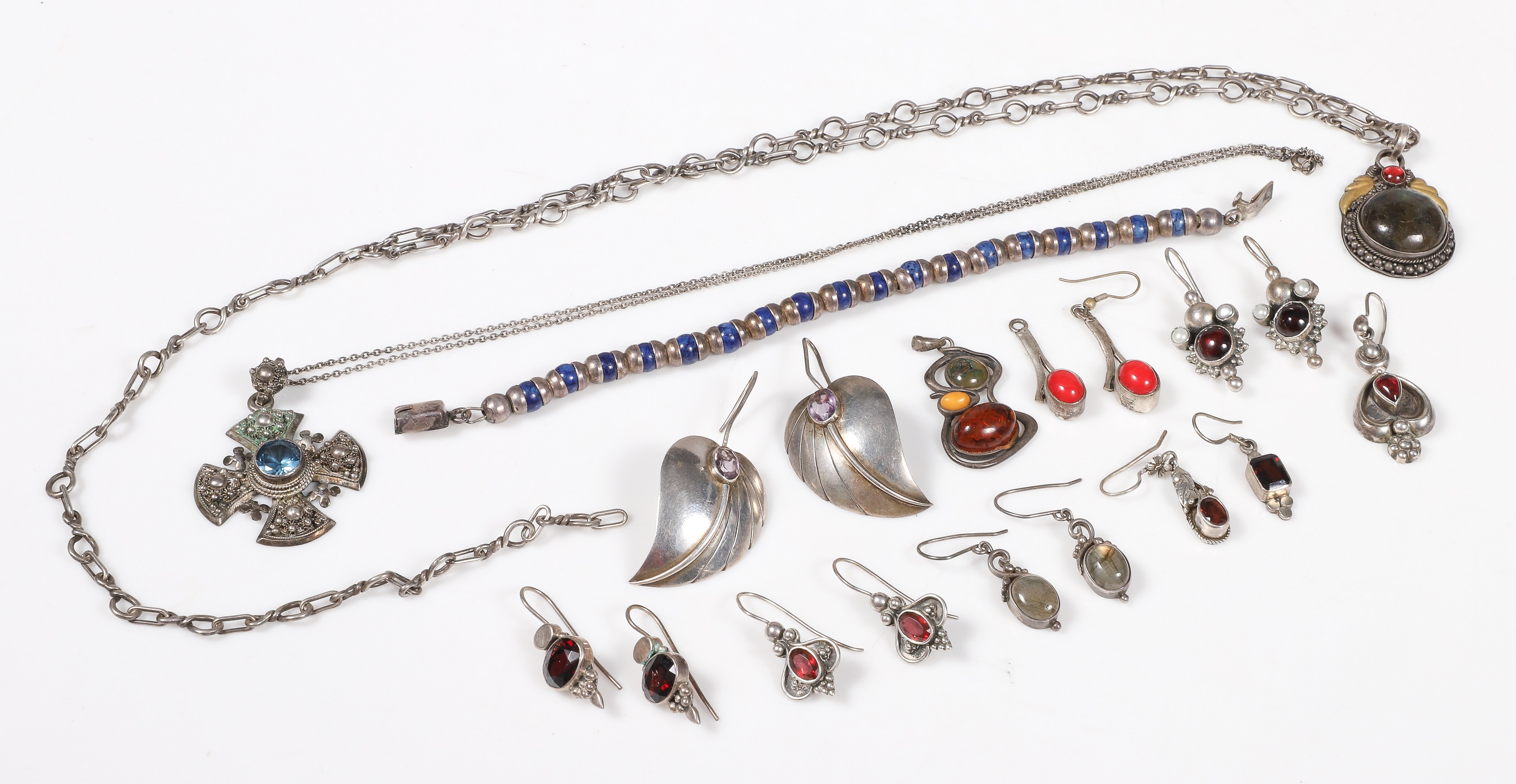 Sterling and semi-precious stone