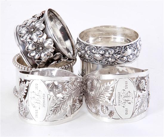 Sterling and silverplate napkin