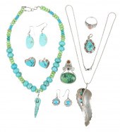Sterling and turquoise jewelry