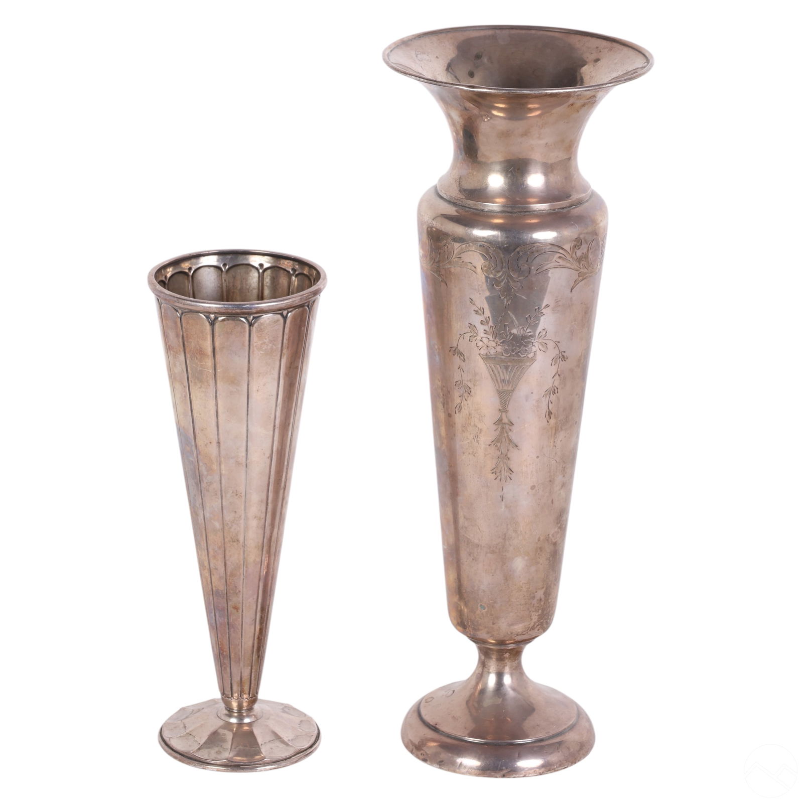 STERLING ANTIQUE TRUMPET FLOWER