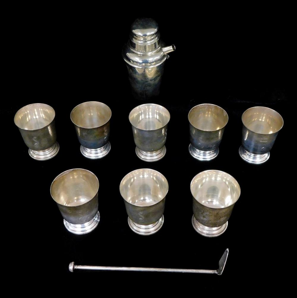 STERLING: ASSEMBLED COCKTAIL SET
